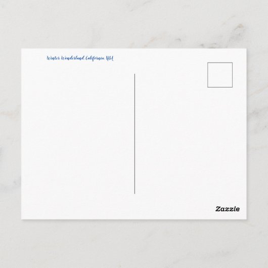 Winterwunderland Postkarte (Rückseite)