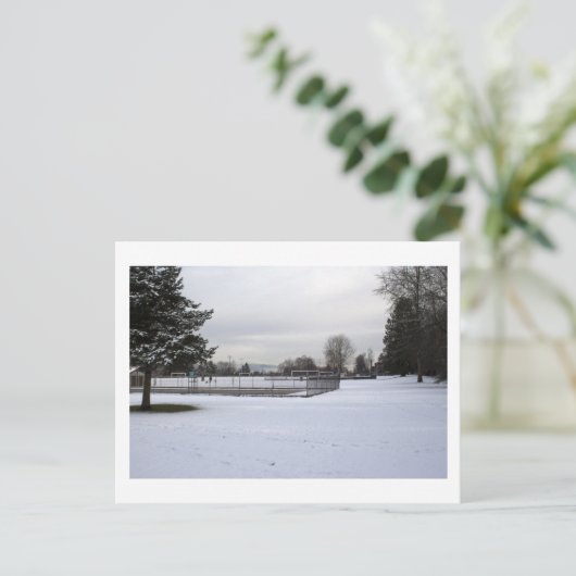 Winterwunderland Postkarte (Stehend Vorderseite)