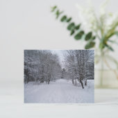 Winterwunderland Postkarte (Stehend Vorderseite)
