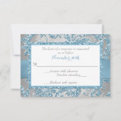 Winterwunderland, PRINTED BUCKLE Wedding RSVP 3 (Rückseite)