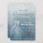 Winterwunderland Quinceañera Einladung (Vorne/Hinten)