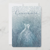 Winterwunderland Quinceañera Einladung (Rückseite)