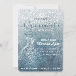 Winterwunderland Quinceañera Einladung