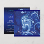 Winterwunderland Rentiere Weihnachten Juli Einladung (Vorne/Hinten)