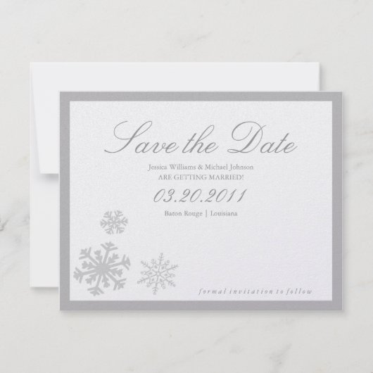 Winterwunderland Save the Date (Vorderseite)