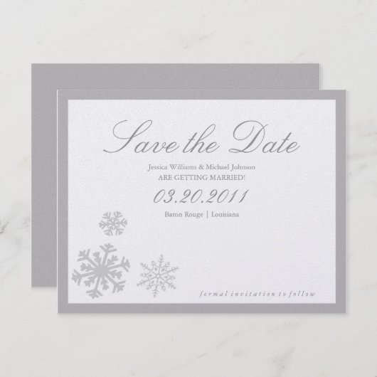 Winterwunderland Save the Date (Vorne/Hinten)