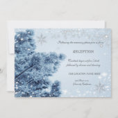 Winterwunderland, Schnee, Schneeflocken Empfang Einladung (Vorderseite)