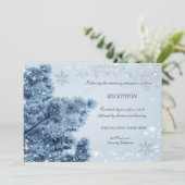 Winterwunderland, Schnee, Schneeflocken Empfang Einladung (Stehend Vorderseite)