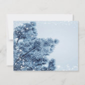 Winterwunderland, Schnee, Schneeflocken Probe Aben Einladung (Rückseite)