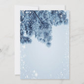 Winterwunderland, Schnee, Schneeflocken Quinceañer Einladung (Rückseite)