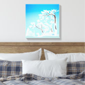 Winterwunderland: Schneebedeckte Bäume Leinwanddruck (Insitu (Schlafzimmer))