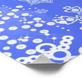 Winterwunderland, Schneeflocken, Begrüßung Poster (Ecke)