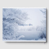 Winterwunderland, Schneeflocken, Hochzeit Gästebuch (Rückseite)