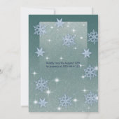 Winterwunderland Schneeflocken Kleid 16 . Geburtst Einladung (Rückseite)