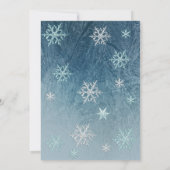 Winterwunderland Schneeflocken Quinceñera Einladung (Rückseite)