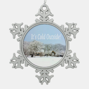 Winterwunderland Schneeflocken Zinn-Ornament