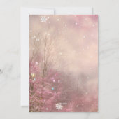 "Winterwunderland: Schneeküsste Neujahrskarte Feiertagskarte (Rückseite)