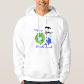 Winterwunderland, Schneemann, Rose Hoodie (Vorderseite)