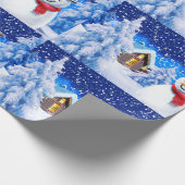 Winterwunderland Schneemann Weihnachtsverpackung Geschenkpapier (Ecke)