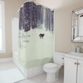 Winterwunderland: Schneewald Duschvorhang (Beispiel)