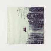 Winterwunderland: Schneewald Wandteppich (Vorderseite (Horizontal))