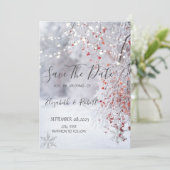 Winterwunderland, Schneezeichenbeleuchtung Save th Save The Date (Stehend Vorderseite)