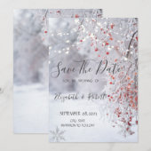 Winterwunderland, Schneezeichenbeleuchtung Save th The Date (Vorne/Hinten)