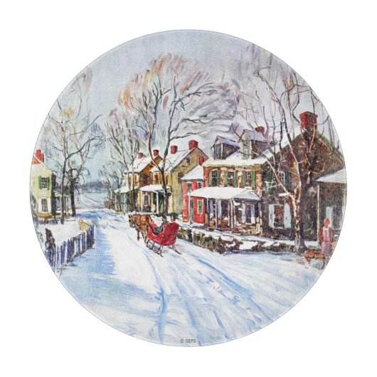 Winterwunderland Schneidebrett (Vorderseite)
