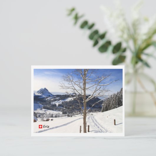 Winterwunderland - Schweiz Postkarte (Stehend Vorderseite)