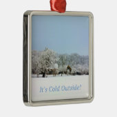 Winterwunderland Silbernes Ornament (Rechts)
