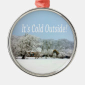 Winterwunderland Silbernes Ornament (Vorne)