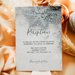 Winterwunderland Silberschneematik Empfang Begleitkarte