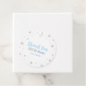 Winterwunderland, Silver & Blue 1. Geburtstag Part Geschenkanhänger (Beispiel)