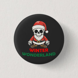 Winterwunderland Skull Button