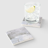 Winterwunderland Steinuntersetzer (Seitenansicht)