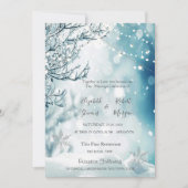 Winterwunderland, Strandlichter Hochzeit Einladung (Vorderseite)