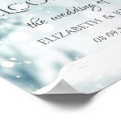 Winterwunderland, Strandlichter Hochzeit Poster (Ecke)