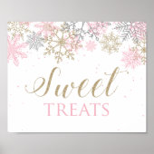 Winterwunderland Süße Leckereien Unterschreiben Poster (Vorne)