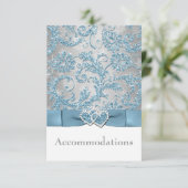 Winterwunderland, vereinte Herzen Hochzeitsfeier Begleitkarte (Stehend Vorderseite)