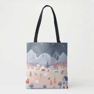Winterwunderland: Vintage Landschaft. Tasche