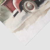 Winterwunderland: Vintage Lkw-Weihnachtsbaumen Seidenpapier (Ausschnitt)