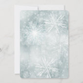 Winterwunderland Wasserfarbenschneeflocke süß 16 Einladung (Rückseite)