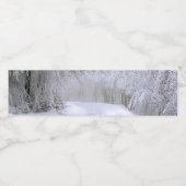 Winterwunderland Wasserflaschenetikett (Einzelnes Label)