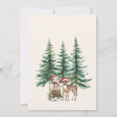 Winterwunderland Weihnachten 1. Geburtstag Party Einladung (Rückseite)