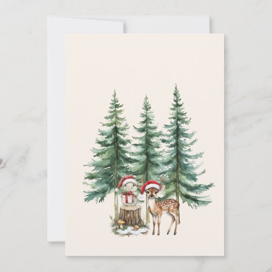 Winterwunderland Weihnachten 1. Geburtstag Party Einladung (Rückseite)