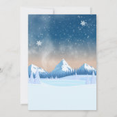 Winterwunderland Weihnachten Geburtstag Einladung (Rückseite)