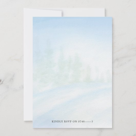 Winterwunderland Weihnachten Kindergeburtstag einl Einladung (Rückseite)