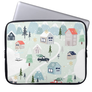 Winterwunderland: Weihnachten mit Eisbären Laptopschutzhülle