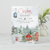 Winterwunderland Weihnachtsgeschichte Einladung (Stehend Vorderseite)
