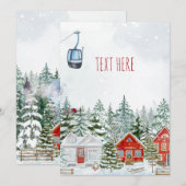 Winterwunderland Weihnachtsgeschichte Feiertagskarte (Vorne/Hinten)